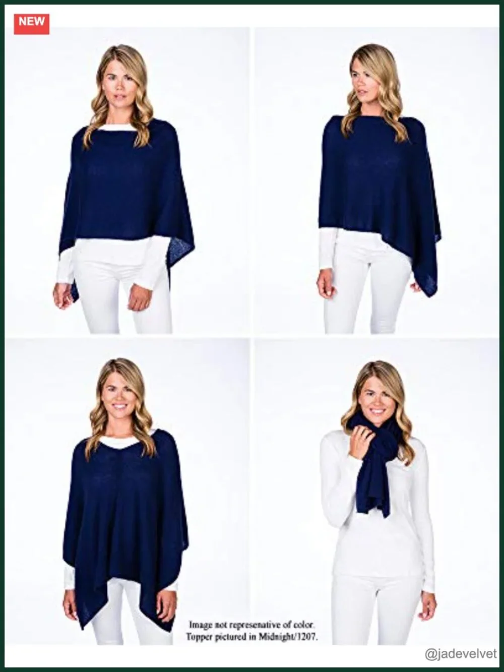100% Cashmere Dress Topper - Wrap Poncho